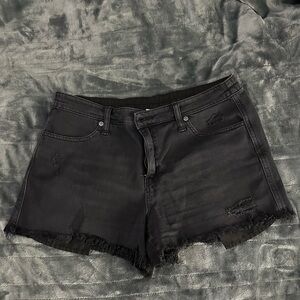 Aerie Day Dream Denim Shorts Black Size Medium